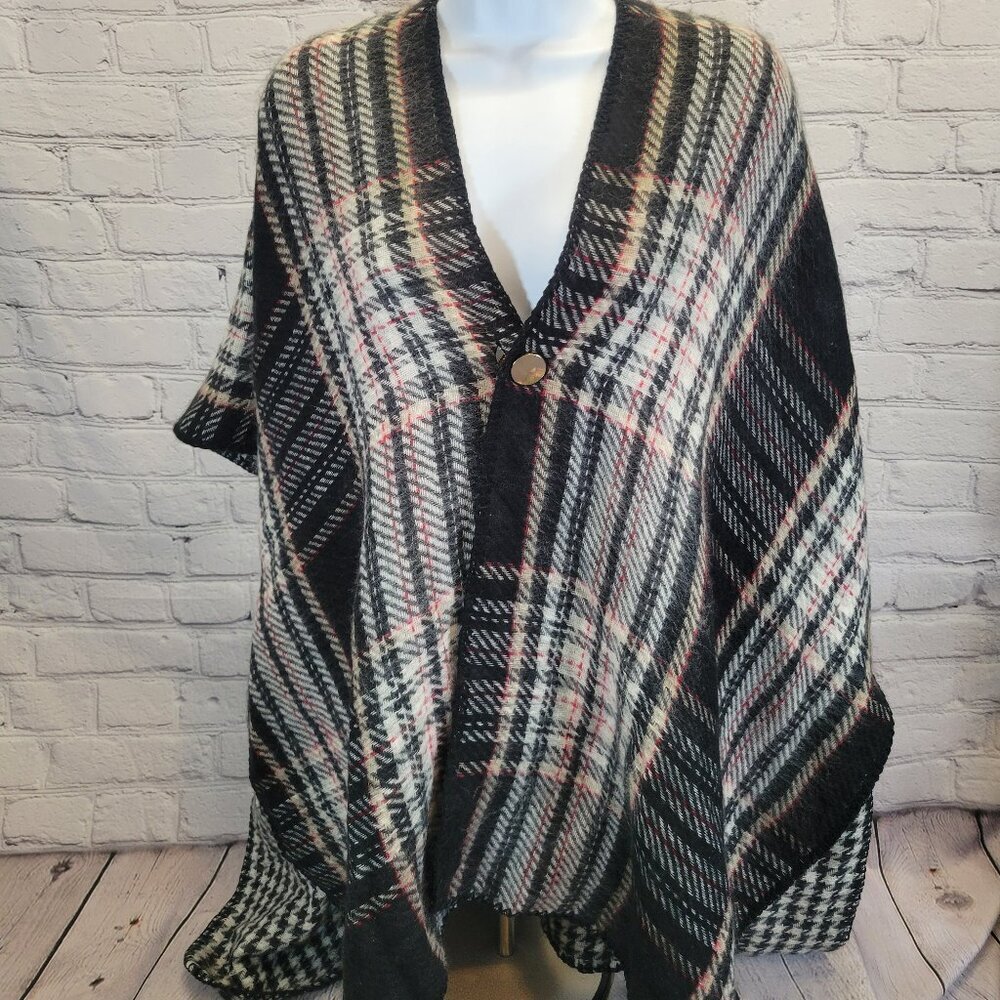 Style & Co Reversible Houndstooth Topper